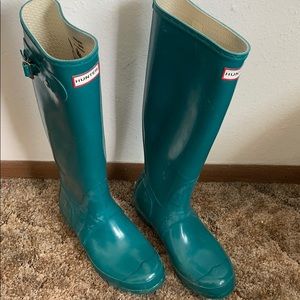 Hunter green boots EU 39